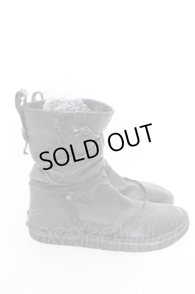 画像6: 14th Addiction / moccasin leather ブーツ 約27.5cm-28cm ブラック O-24-09-27-101-14-sho-YM-OS (6)