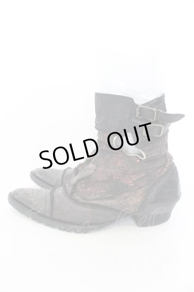 画像2: alfredoBANNISTER / デストロイグリッターブーツ 41（約26cm) レッドｘブラック O-24-09-27-103-al-sho-YM-OS (2)