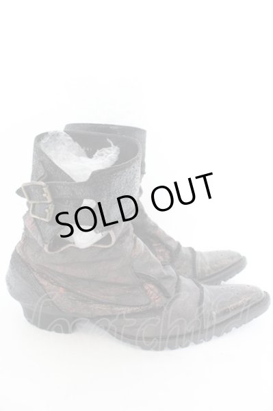 画像5: alfredoBANNISTER / デストロイグリッターブーツ 41（約26cm) レッドｘブラック O-24-09-27-103-al-sho-YM-OS (5)