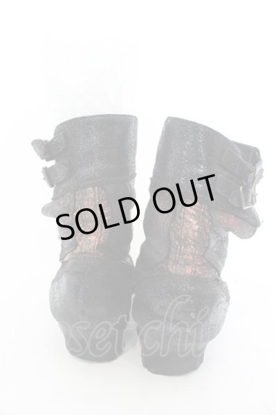 画像6: alfredoBANNISTER / デストロイグリッターブーツ 41（約26cm) レッドｘブラック O-24-09-27-103-al-sho-YM-OS (6)