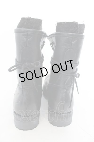 画像5: alfredoBANNISTER / レイヤードロングファイヤーマンブーツ 44（約27.5cm） ブラック O-24-09-27-104-al-sho-YM-ZT1000 (5)