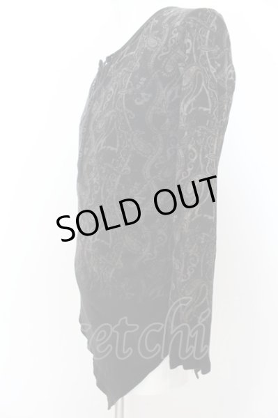 画像2: CIVARIZE / レイヤードテレコヘンリーカットソー 44 ブラック O-24-09-27-014-CI-to-YM-OS (2)