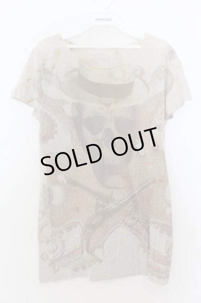 画像1: maxsix / GUNS SKULL Tシャツ M ベージュ O-24-09-27-016-ma-ts-YM-ZT0930A (1)