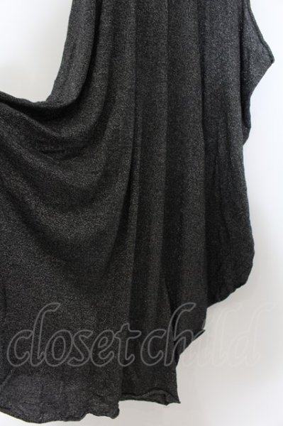 画像2: LGB / MOMONGA/TK ドレープタンクトップ 1 ブラックｘシルバー O-24-09-27-018-LG-to-YM-ZT290 (2)