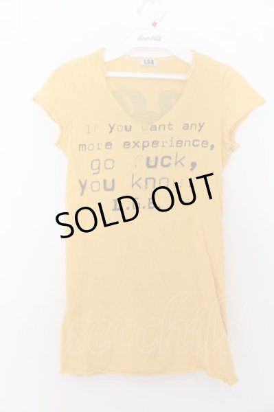 画像1: LGB / GO FUCK/HS Tシャツ  イエロー O-24-09-27-022-LG-to-YM-OS (1)