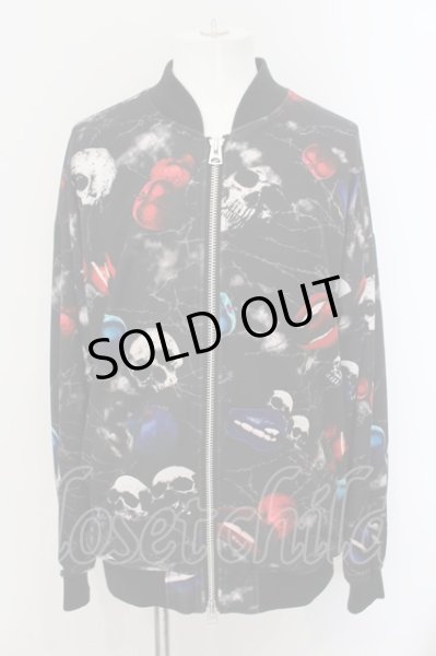 画像1: CIVARIZE / Germ 総柄BIGブルゾンジャケット 44 ブラック O-24-09-29-001-CI-ou-YM-ZT238 (1)