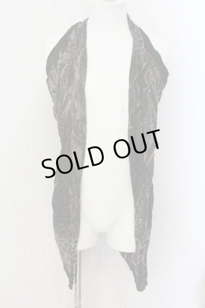 画像1: SHARE SPIRIT / 6匁シフォンぼかしペイズリーバンブーNSカーディガン 36 ブラック O-24-09-29-043-SH-to-YM-ZT290 (1)