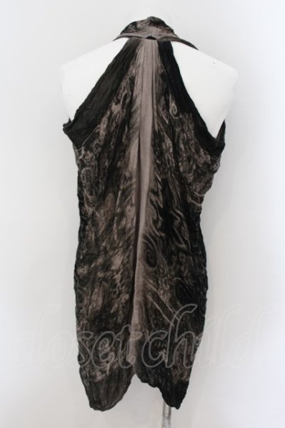 画像2: SHARE SPIRIT / 6匁シフォンぼかしペイズリーバンブーNSカーディガン 36 ブラック O-24-09-29-043-SH-to-YM-ZT290 (2)