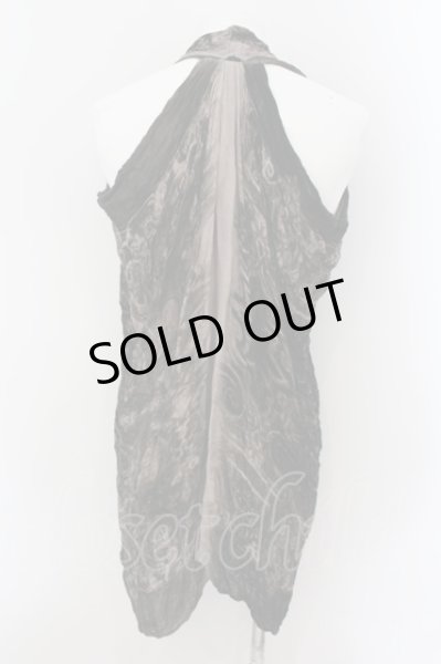 画像2: SHARE SPIRIT / 6匁シフォンぼかしペイズリーバンブーNSカーディガン 36 ブラック O-24-09-29-043-SH-to-YM-ZT290 (2)