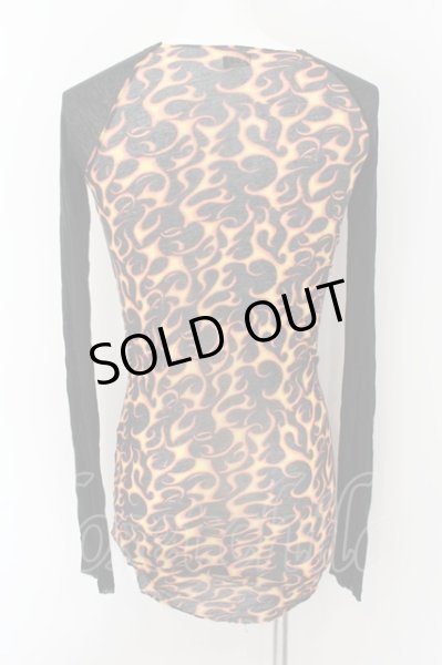 画像2: LGB / LSC ファイヤーカットソー 0（レディース） ブラックｘレッド O-24-09-29-054-LG-to-YM-OS (2)