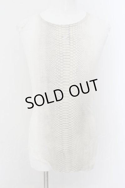 画像1: IFSIXWASNINE / HCS パイソンTシャツ 0（レディース） ホワイト O-24-09-29-063-IF-ts-YM-ZT327 (1)