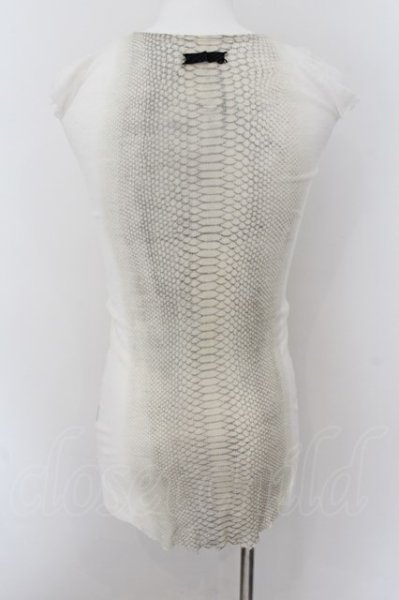 画像2: IFSIXWASNINE / HCS パイソンTシャツ 0（レディース） ホワイト O-24-09-29-063-IF-ts-YM-ZT327 (2)