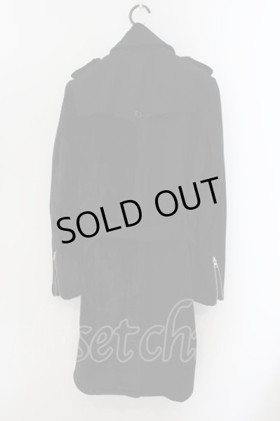 画像2: CIVARIZE / 切り替えライダーストレンチコート F ブラック O-24-09-29-007-CI-ou-YM-ZT-M004 (2)