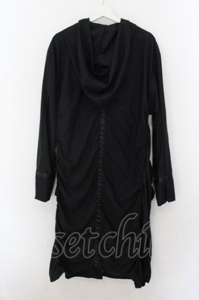 画像2: CATORCE / ロングフーディー パーカー 1 ブラック O-24-09-29-067-CA-to-YM-ZT-M105 (2)