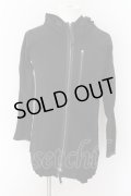 【WINTERセール】KMRii / Pocket Leather Piping Hoodie　パーカー 1 ブラック O-24-09-29-070-KM-to-YM-OS