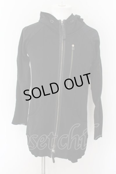 画像1: KMRii / Pocket Leather Piping Hoodie　パーカー 1 ブラック O-24-09-29-070-KM-to-YM-OS (1)