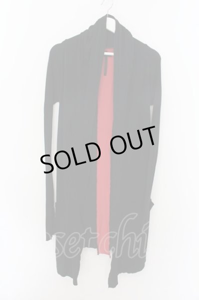 画像1: LGB / BACK/CROSS CARDI-1　カーディガン 0 ブラックｘレッド O-24-09-29-072-LG-to-YM-OS (1)