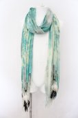 画像1: 【WINTERセール】KMRii / MAGNOLIA STOLE Feather　ストール  ターコイズ O-24-09-29-082-KM-za-YM-ZT273 (1)