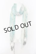 【WINTERセール】KMRii / MAGNOLIA STOLE Feather　ストール  ターコイズ O-24-09-29-082-KM-za-YM-ZT273