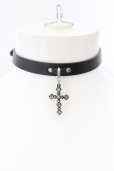 画像1: 【WINTERセール】CIVARIZE / レザークロスチョーカー ブラック O-24-09-29-083-CI-ac-YM-ZT-MK001 (1)
