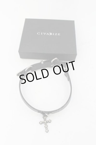 画像3: CIVARIZE / レザークロスチョーカー ブラック O-24-09-29-083-CI-ac-YM-ZT-MK001 (3)