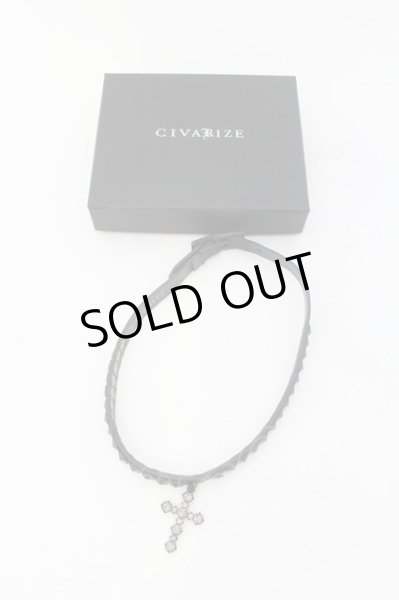 画像3: CIVARIZE / Collarレザークロスチョーカー ブラック O-24-09-29-084-CI-ac-YM-ZT-ML010 (3)