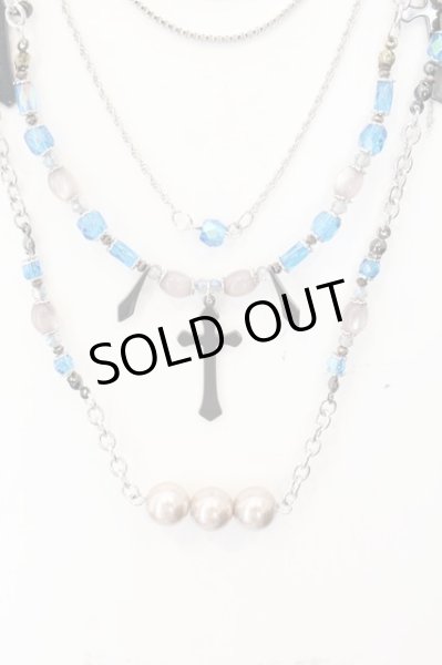 画像2: CIVARIZE / Achieve多重パーツネックレス  マルチｘブルー O-24-09-29-087-CI-ac-YM-OS (2)