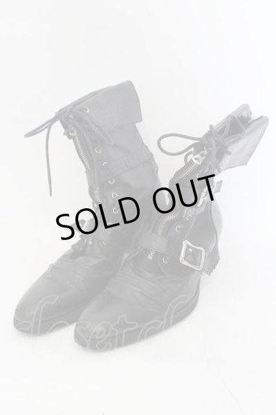 画像1: CIVARIZE / Knight レースアップヒールブーツ 42（26cm前後） ブラック O-24-09-29-090-CI-sho-YM-OS (1)