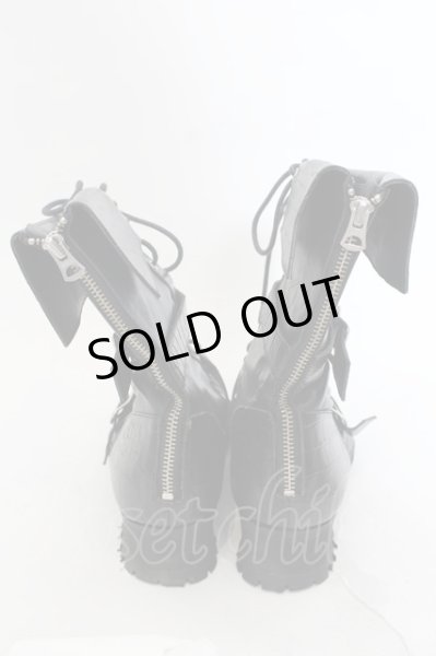 画像4: CIVARIZE / Knight レースアップヒールブーツ 42（26cm前後） ブラック O-24-09-29-090-CI-sho-YM-OS (4)