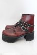 画像3: CIVARIZE / Add ラップスタッズ厚底ブーツ 42（26cm前後） ワイン O-24-09-29-091-CI-sho-YM-ZT-S007 (3)