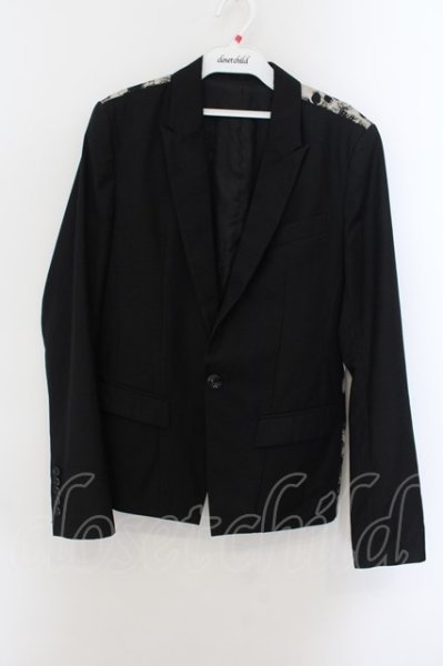 画像1: CIVARIZE / バックスカルプリントテーラードジャケット 46 ブラック O-24-09-29-014-CI-ja-YM-ZT323 (1)