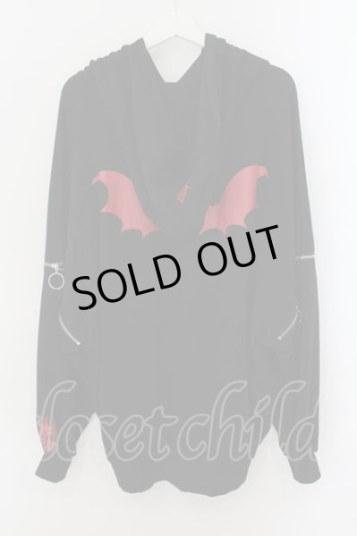 画像2: REFLEM / 椎名ひかりコラボドロップショルダーパーカー F ブラック O-24-09-29-015-RE-to-YM-OS (2)