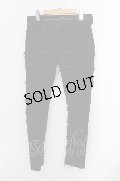 画像1: CIVARIZE / フリンジ切り替えスキニーデニムパンツ 46 ブラック O-24-09-29-016-CI-pa-YM-ZT237 (1)