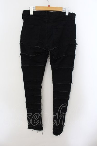画像2: CIVARIZE / フリンジ切り替えスキニーデニムパンツ 46 ブラック O-24-09-29-016-CI-pa-YM-ZT237 (2)