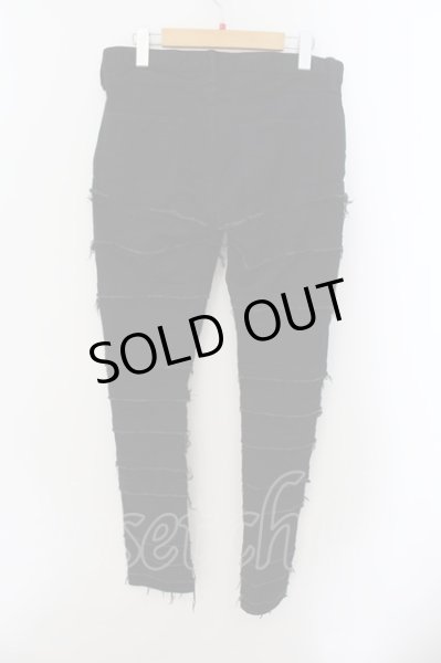 画像2: CIVARIZE / フリンジ切り替えスキニーデニムパンツ 46 ブラック O-24-09-29-016-CI-pa-YM-ZT237 (2)