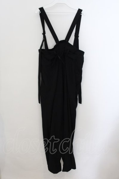 画像2: REGULATION Yohji Yamamoto / GABARDINE R-SUSPENDER パンツ  ブラック O-24-09-29-023-RY-pa-YM-OS (2)