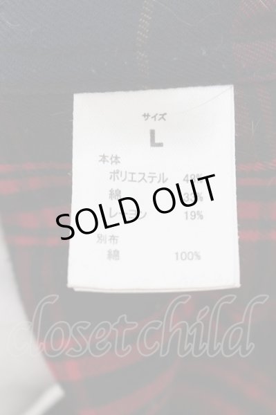 画像3: Roen / クレイジーチェックフードシャツ L レッド・ブラック O-24-09-29-003-Ro-sh-YM-ZT301 (3)