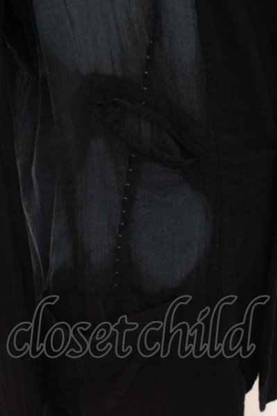 画像3: KMRii / Overdye Crepe ジャケット 2 ブラックｘブルー O-24-09-30-007-KM-ja-YM-ZT302 (3)