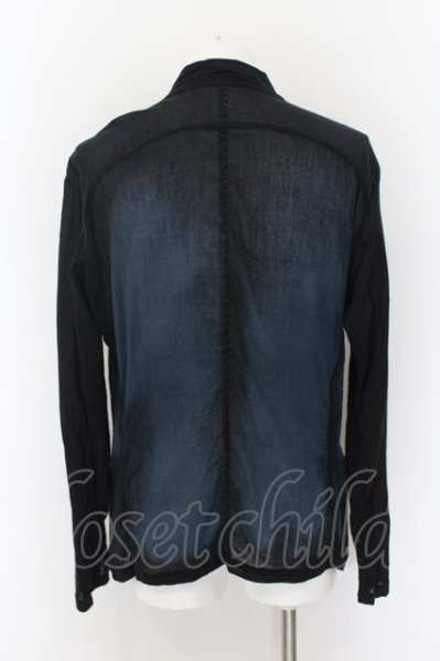 画像5: KMRii / Overdye Crepe ジャケット 2 ブラックｘブルー O-24-09-30-007-KM-ja-YM-ZT302 (5)