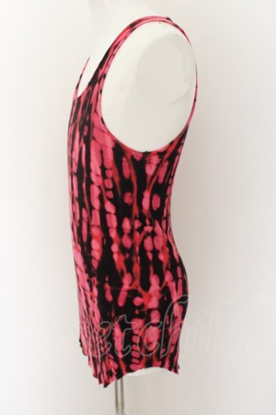 画像2: 上野商会 / タイダイ染めテレコタンクトップ S ピンクｘブラック O-24-09-30-002-UE-to-YM-ZT214 (2)