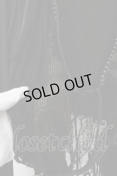 画像2: KMRii / MAGNOLIA DESTROY SUSPENDERS CARDIGAN   ブラック O-24-10-10-002-KM-to-YM-OS (2)