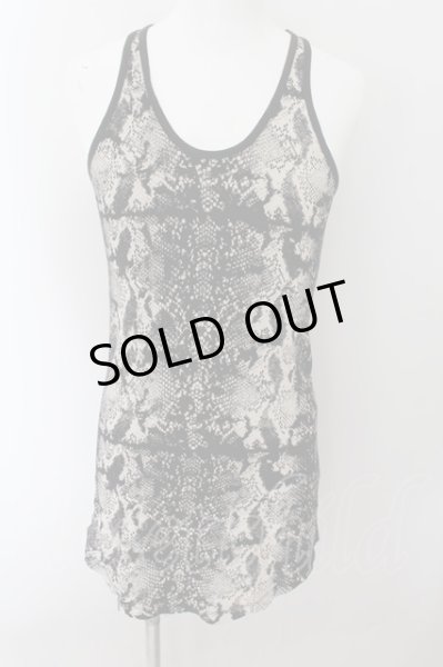 画像1: CIVARIZE / Absurd 蛇柄プリントタンクトップ 44 ブラック O-24-10-10-033-CI-to-YM-OS (1)