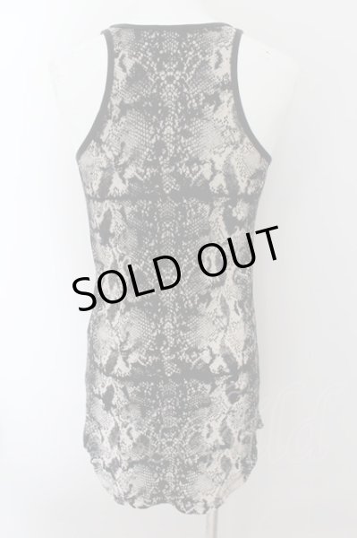 画像2: CIVARIZE / Absurd 蛇柄プリントタンクトップ 44 ブラック O-24-10-10-033-CI-to-YM-OS (2)