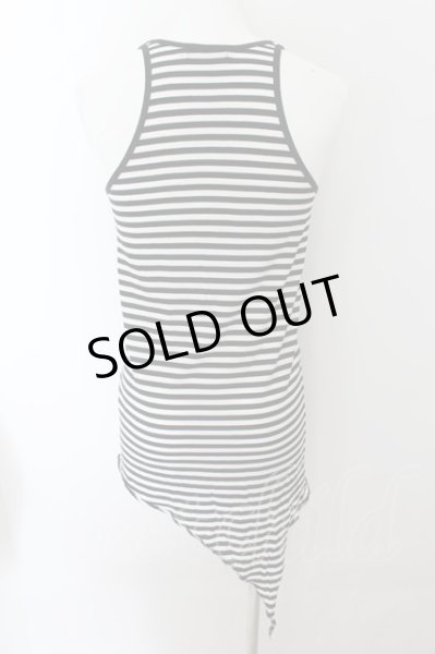 画像2: CIVARIZE / Lack　アシンメトリーロングタンクトップ 46 ブラックｘホワイト O-24-10-10-035-CI-to-YM-OS (2)