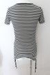 画像2: CIVARIZE / Ugly サイドギャザースカルギャザーアイス゛Tシャツ 44 ブラックxホワイト O-24-10-10-036-CI-ts-YM-OS (2)