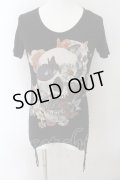 CIVARIZE / Ugly サイドギャザースカルギャザーアイス゛Tシャツ 46 ブラック O-24-10-10-037-CI-ts-YM-ZT231