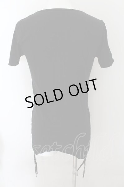 画像2: CIVARIZE / Ugly サイドギャザースカルギャザーアイス゛Tシャツ 46 ブラック O-24-10-10-037-CI-ts-YM-ZT231 (2)