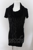 画像1: 【WINTERセール】CIVARIZE / ライトニングドレープネックTシャツ 46 ブラック O-24-10-10-048-CI-ts-YM-ZT089 (1)