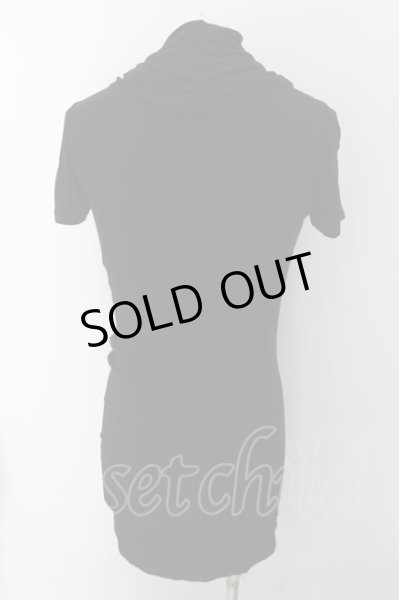 画像2: CIVARIZE / ライトニングドレープネックTシャツ 46 ブラック O-24-10-10-048-CI-ts-YM-ZT089 (2)