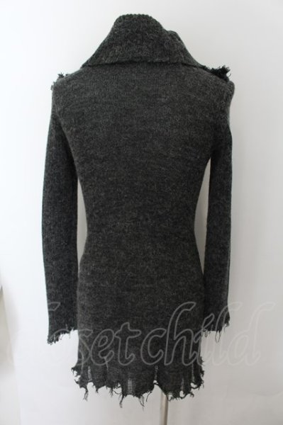 画像2: 14th Addiction / トグルニットガウンジャケット 1 グレー O-24-10-10-057-14-ja-YM-ZT380 (2)